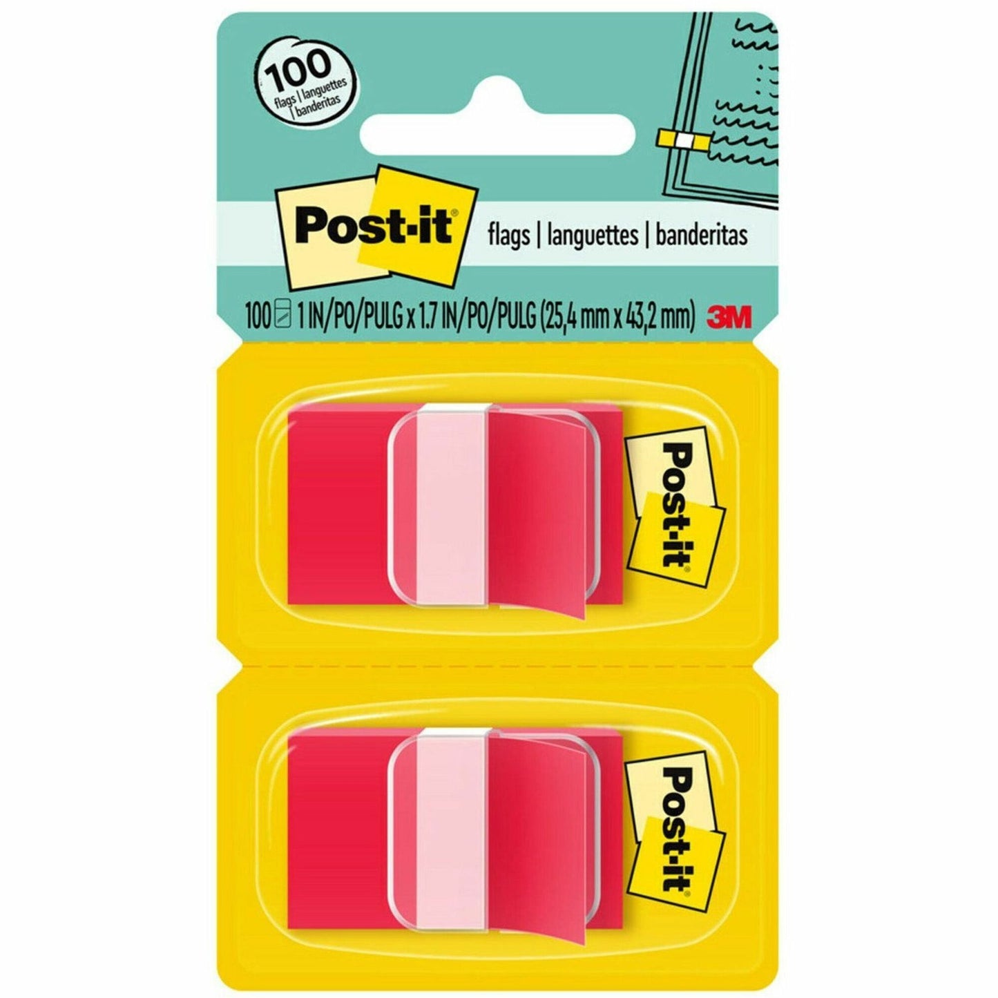 Post-it® Flags, Red