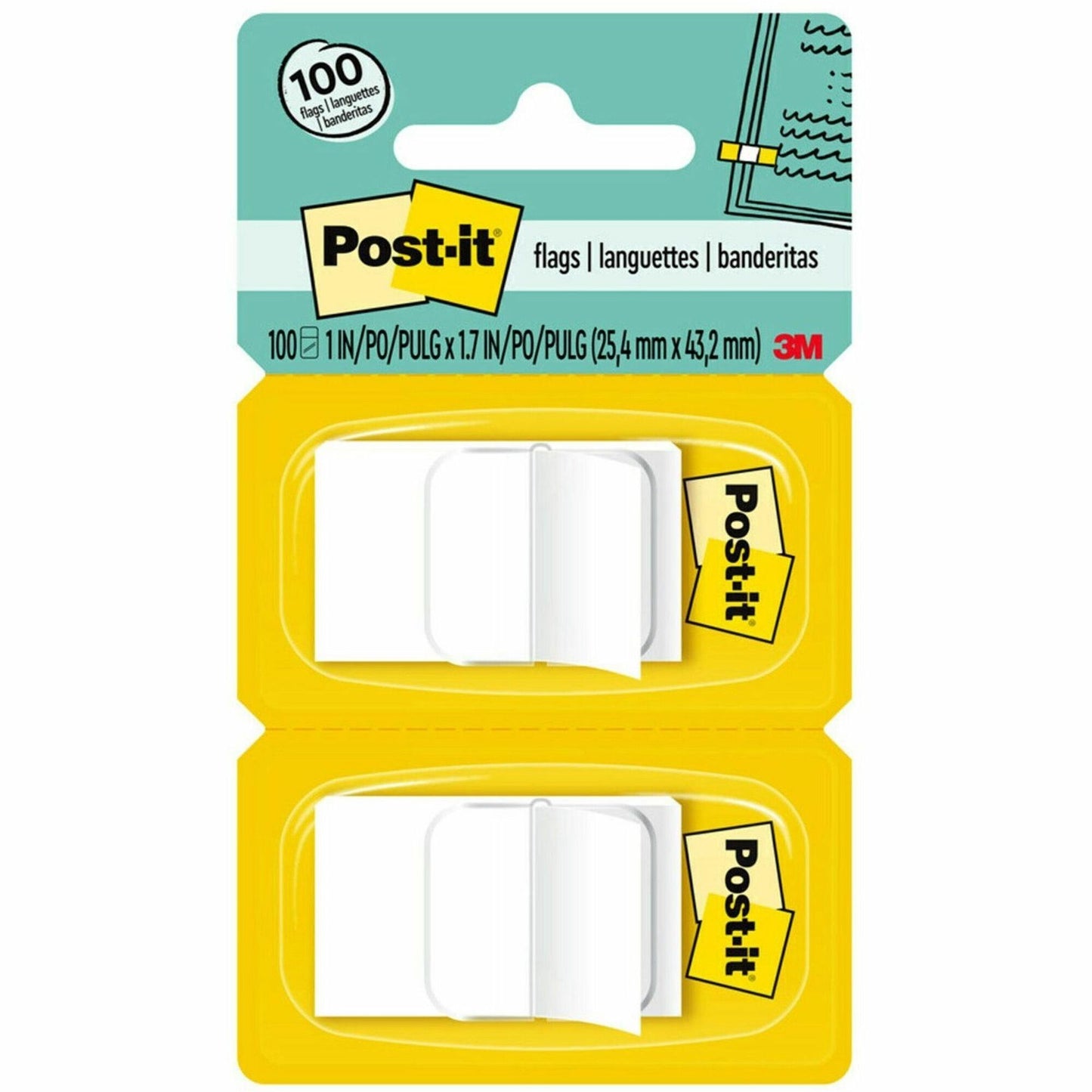 Post-it® Flags, White
