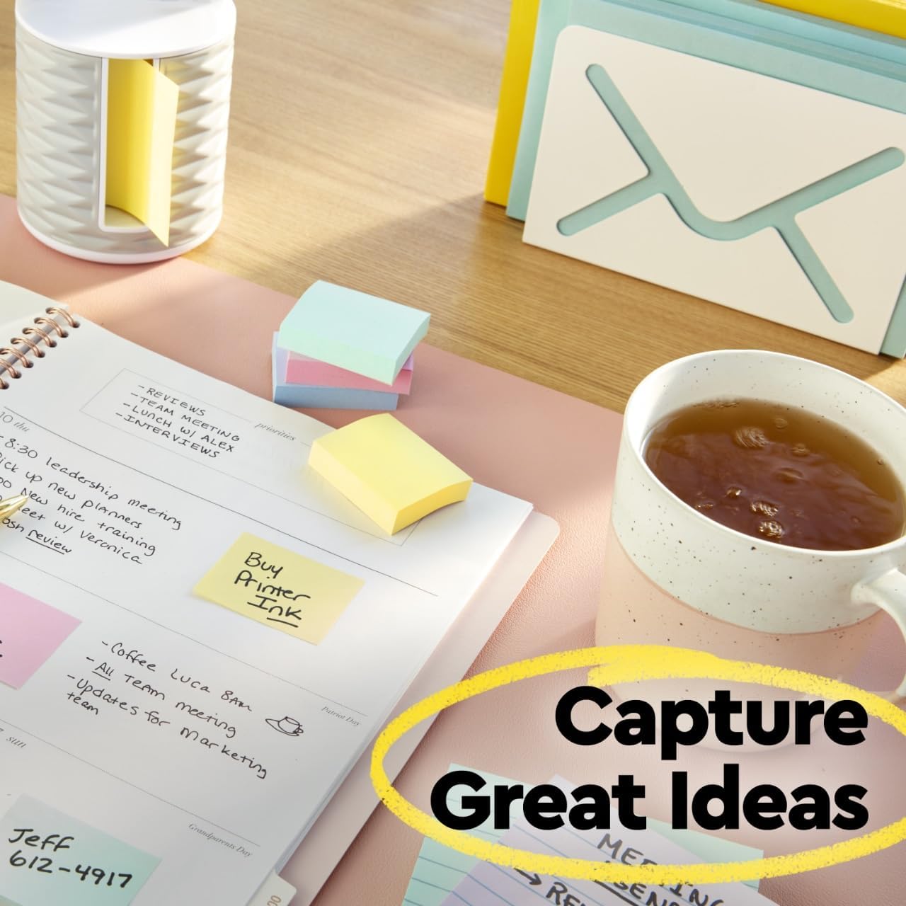 Post-it Notes, 1/3/8 x 1 7/8 in. Sticky Notes Pads 24 pack