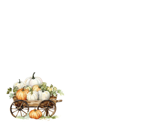 Pumpkin Cart Correspondence Cards