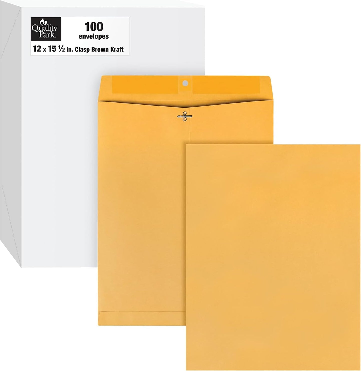 Quality Park 12x15 1/2 Clasp Envelopes, Box of 100