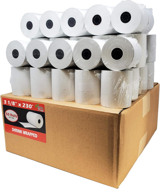 3 1/8 x 230 Thermal Paper Receipt Rolls