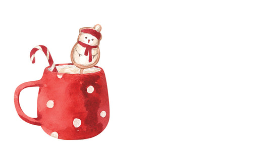 Christmas Red Mug of Cocoa Happy Notes
