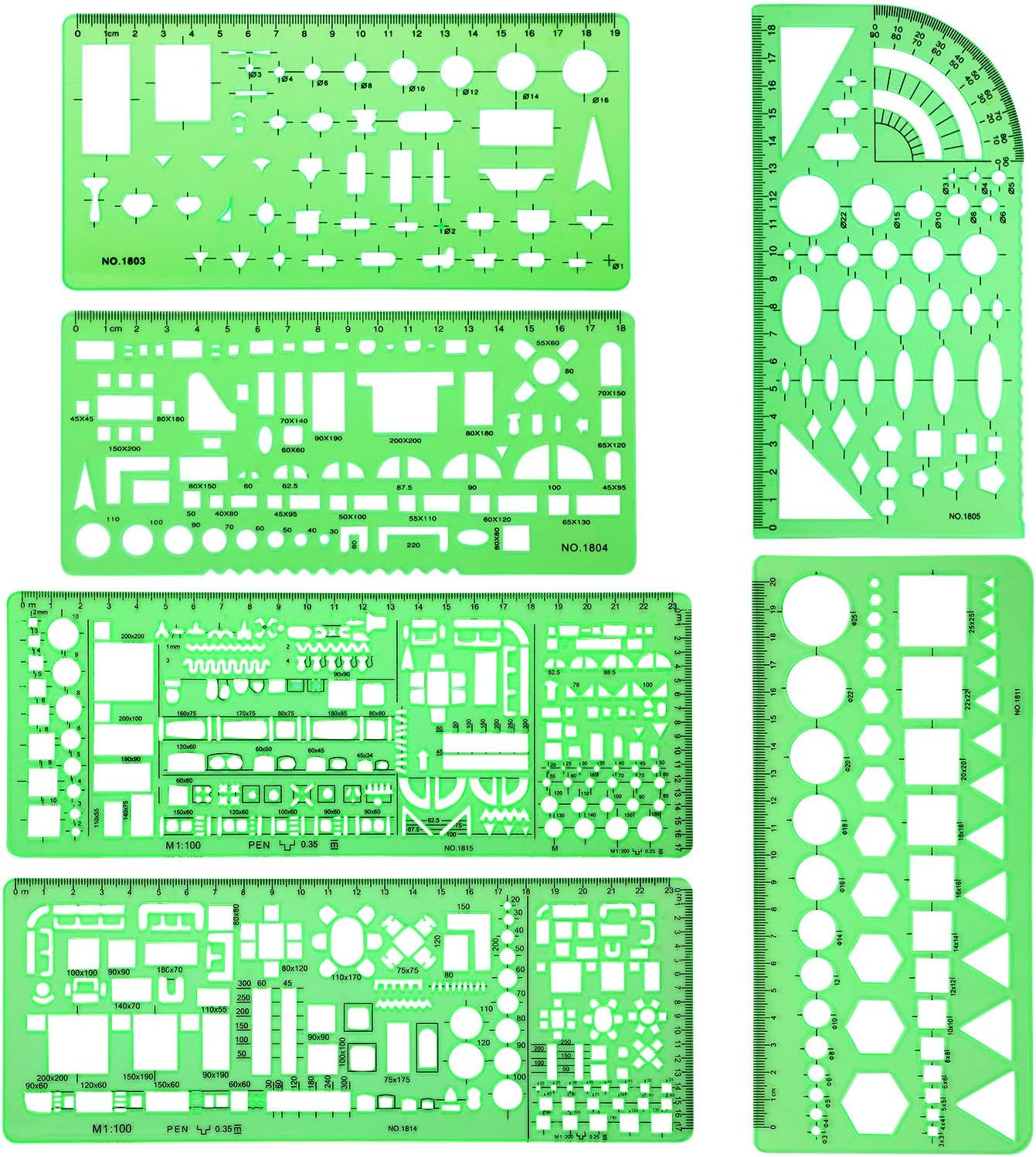 Shappy Acrylic Formwork Single Stencil, Emerald Green