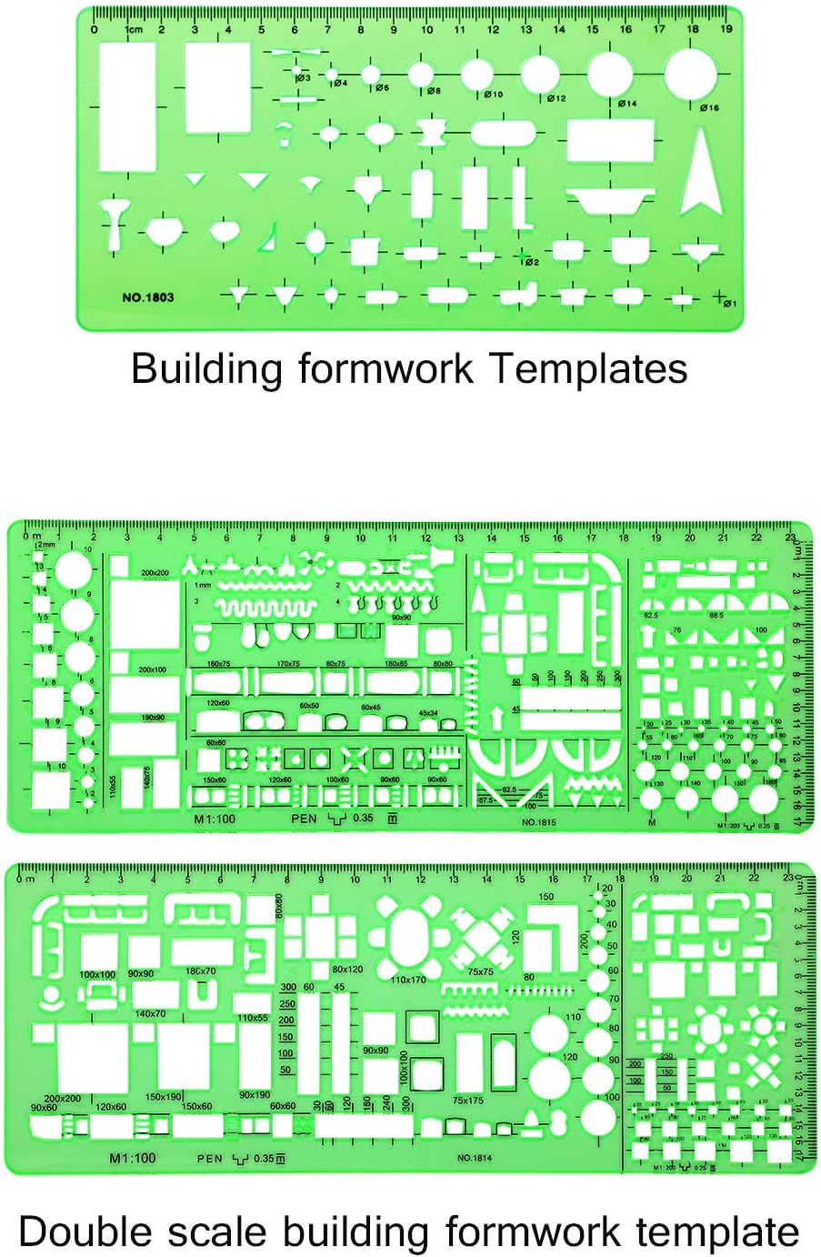 Shappy Acrylic Formwork Single Stencil, Emerald Green