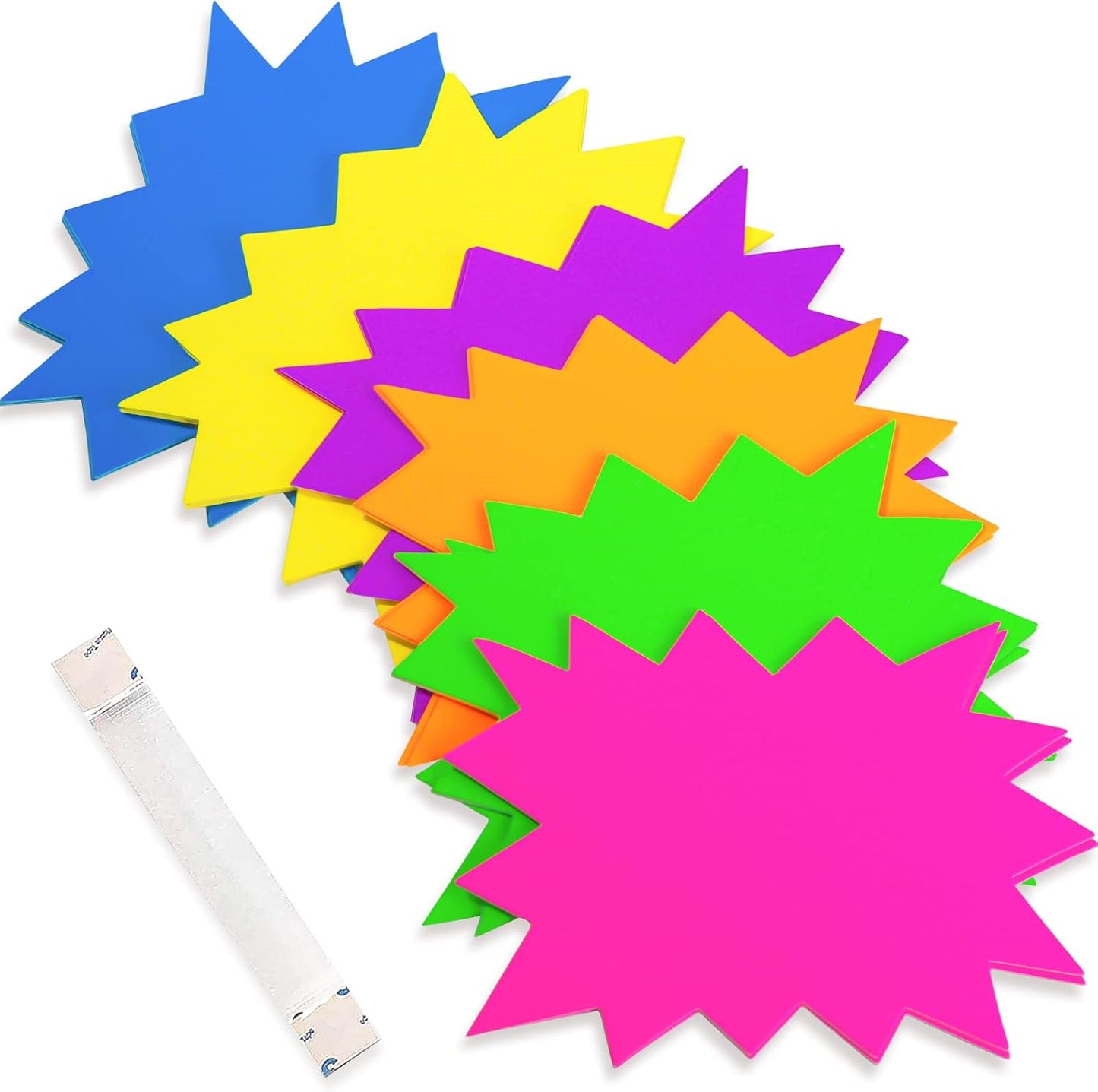 20 Starburst Neon Tags