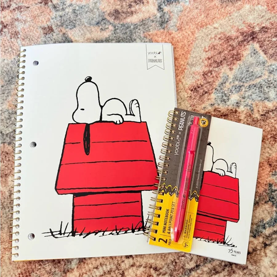Peanuts Fabric-Covered Journal with Magnetic Bookmarks