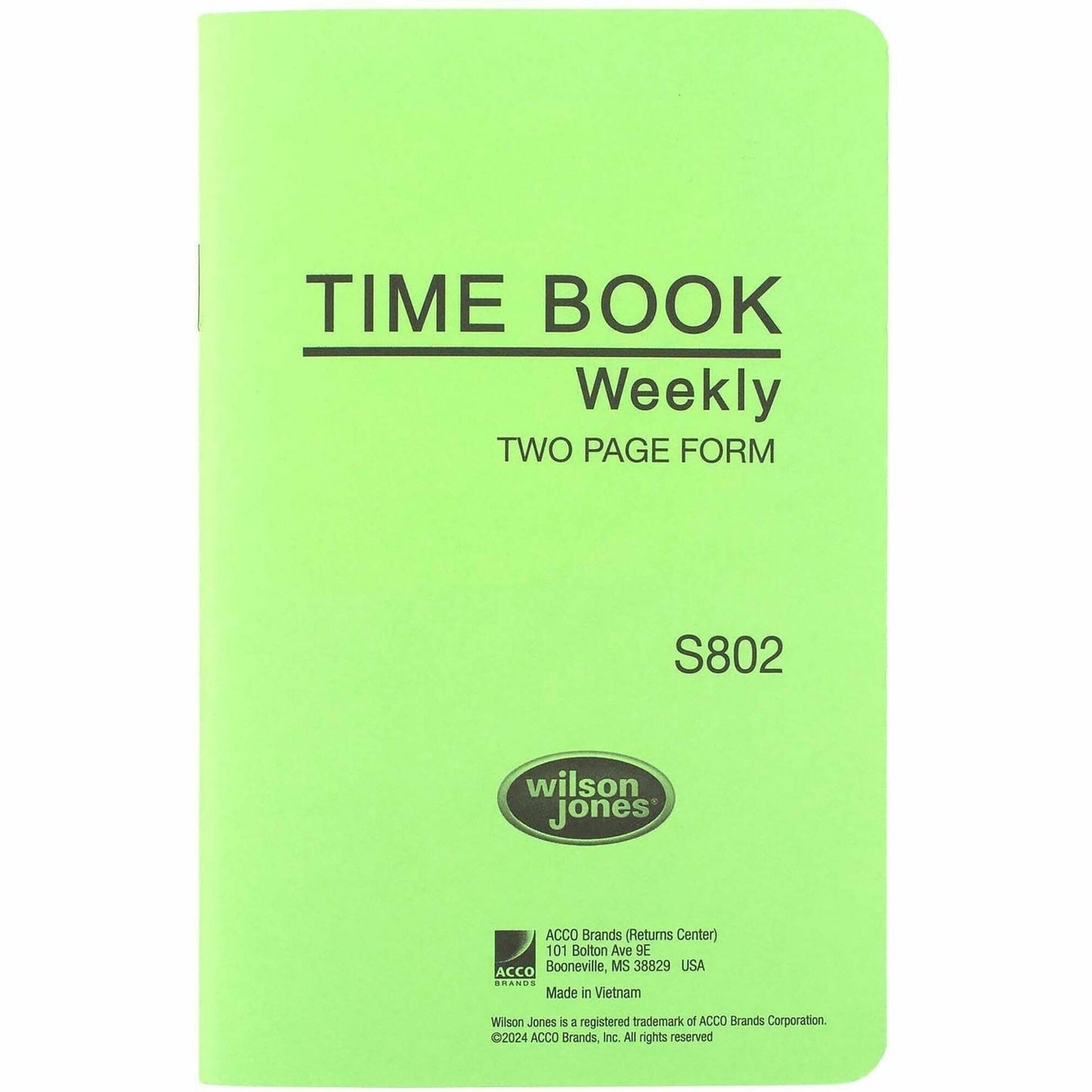 Wilson Jones  Weekly Time Book