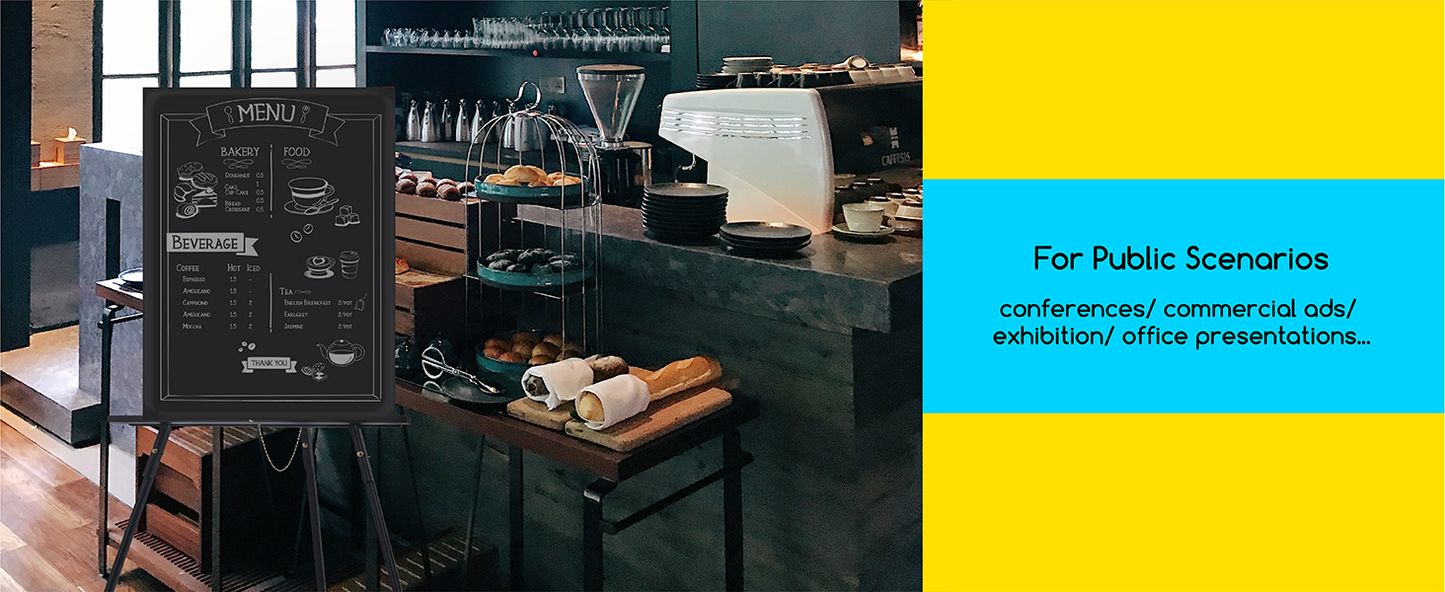 MEEDEN Beech Wood Display Wedding Easel Stand, Max Height 64'' Holds Up to 40"/11lb, Walnut Wooden A-Frame Tripod Studio Artist Floor Easel for Wedding Sign, Poster, Canvas, Show, Presenting