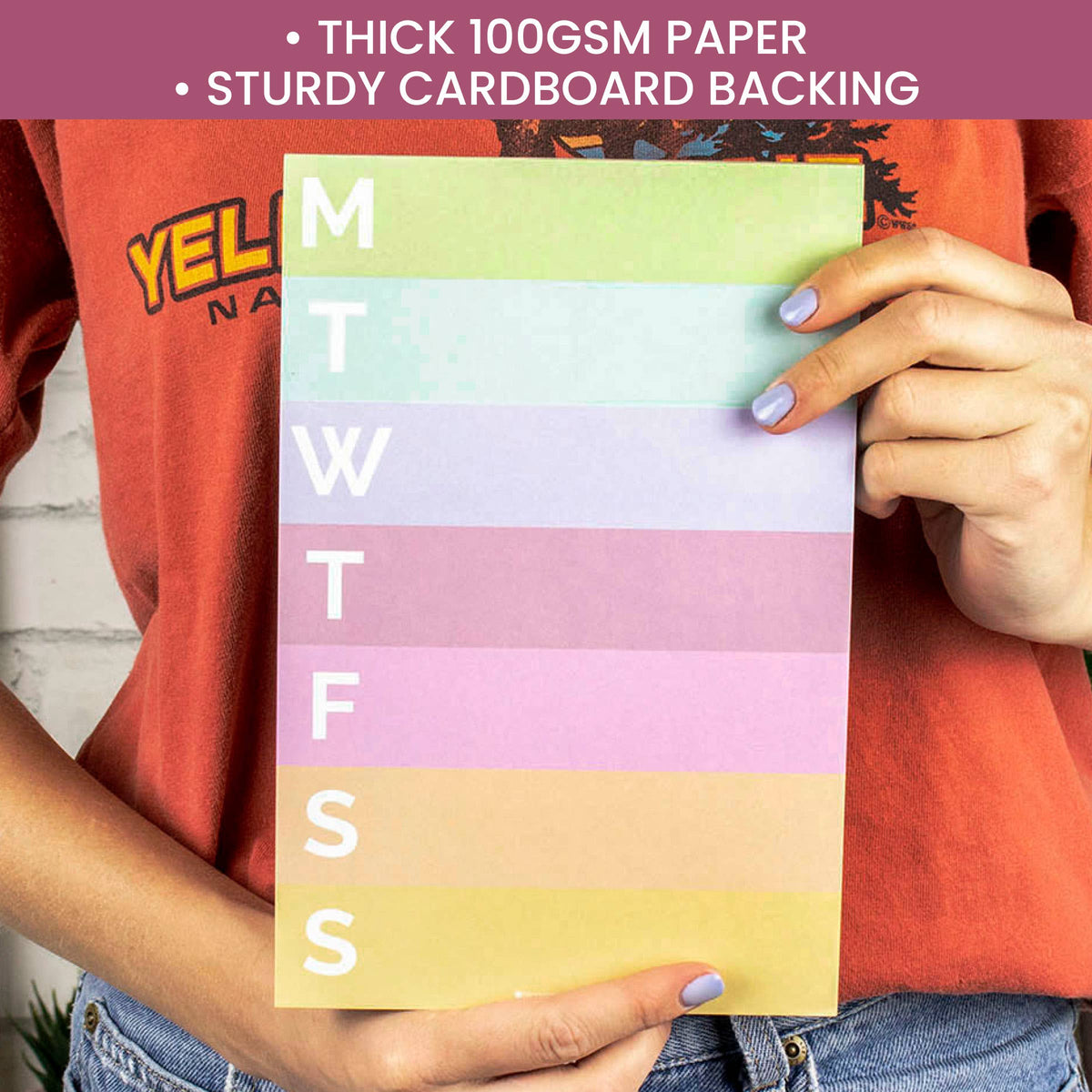 Rainbow Color Blocked Weekly Planning Pad 6x9 (TOP SELLING)