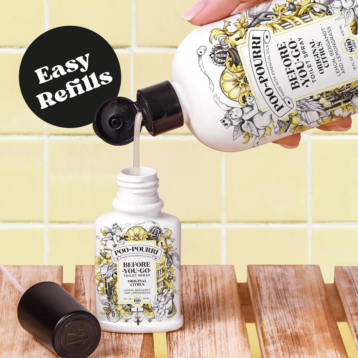 Poo~Pourri Original Citrus Refill Size Bottle 16 oz.
