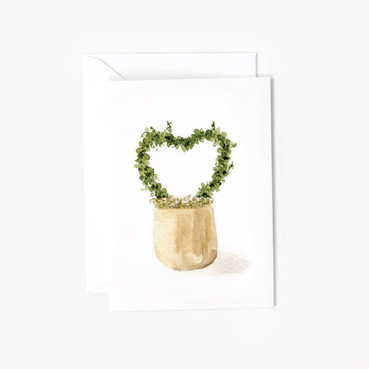 Heart topiary Mini Enclosure Note Card