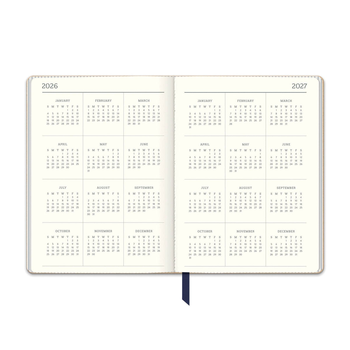 2027 Dots on Navy Medium Dual-Textured Planner