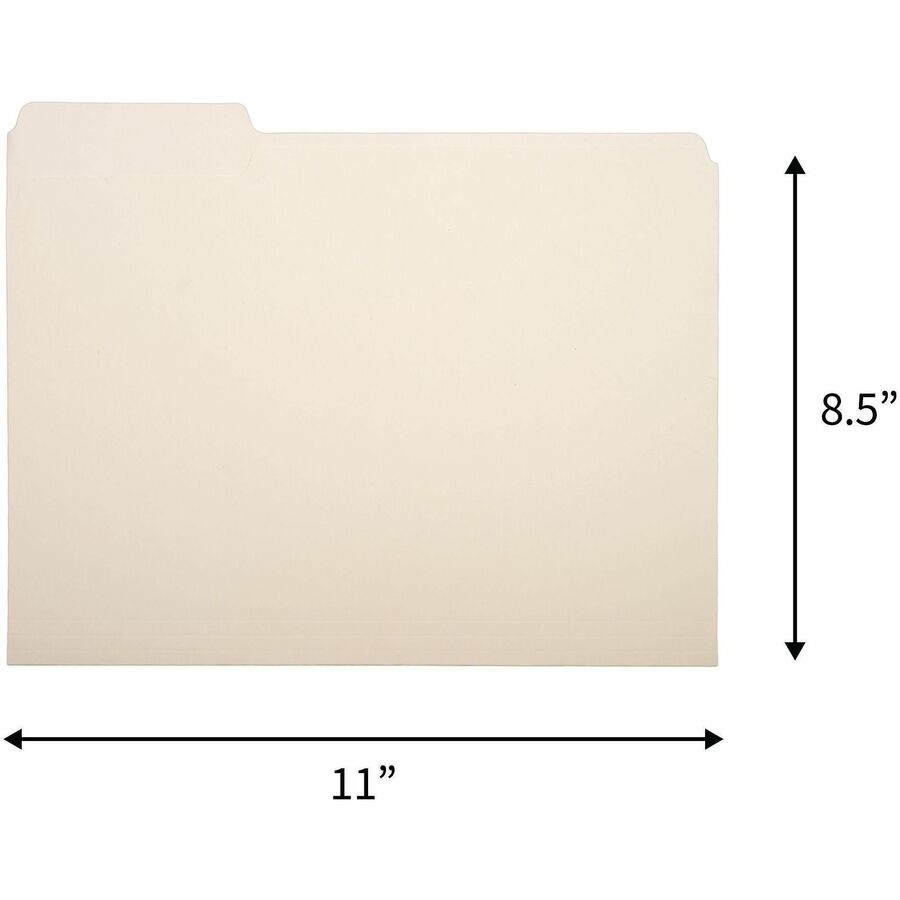Business Source 17525 Letter Top-Tab File Folders