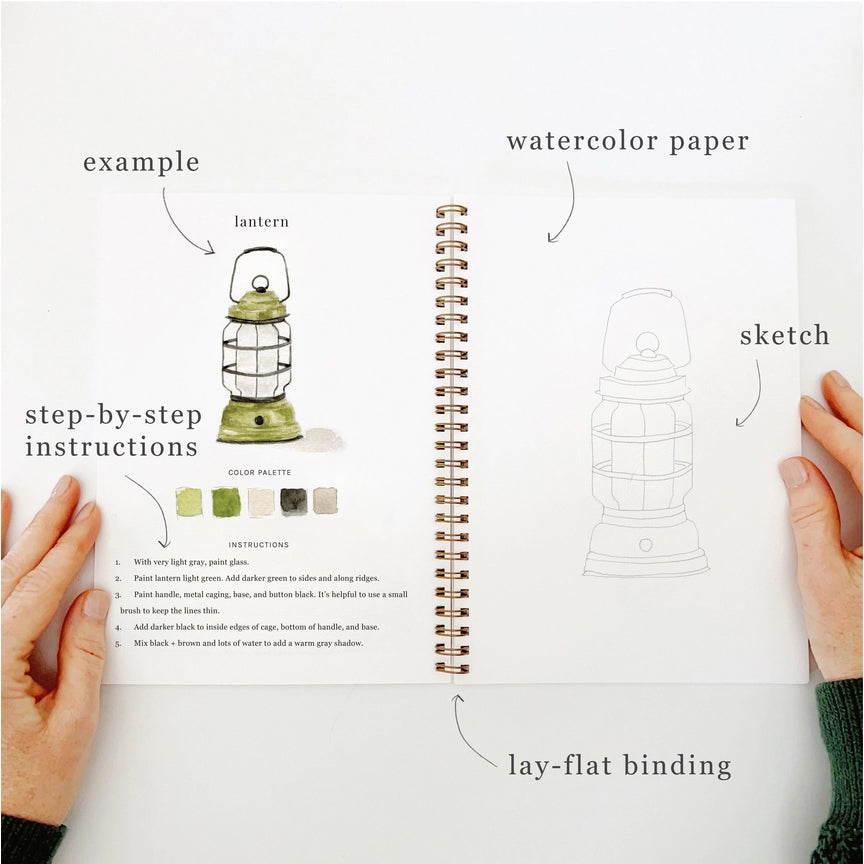 Emily Lex Camping Watercolor Workbook