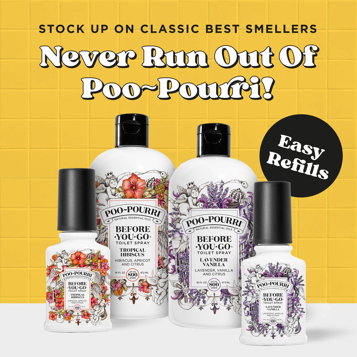 Poo~Pourri Original Citrus Refill Size Bottle 16 oz.