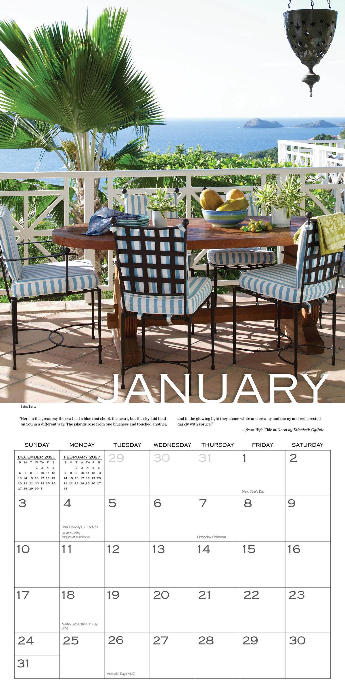 Out on the Porch Wall Calendar 2027