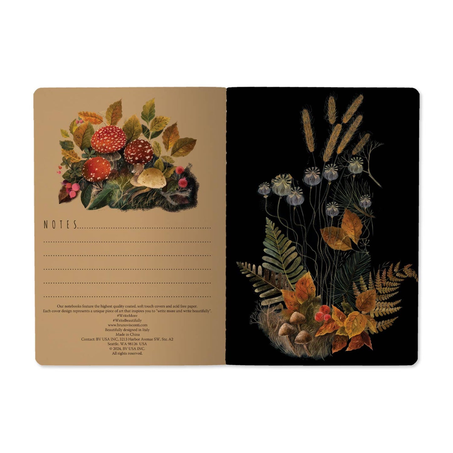 A-5 Notebook- Forest Mushrooms