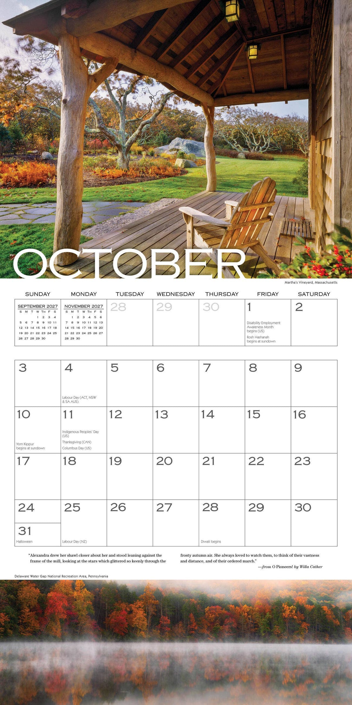 Out on the Porch Wall Calendar 2027