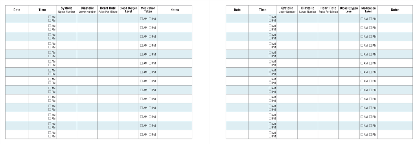 Blood Pressure Logbook