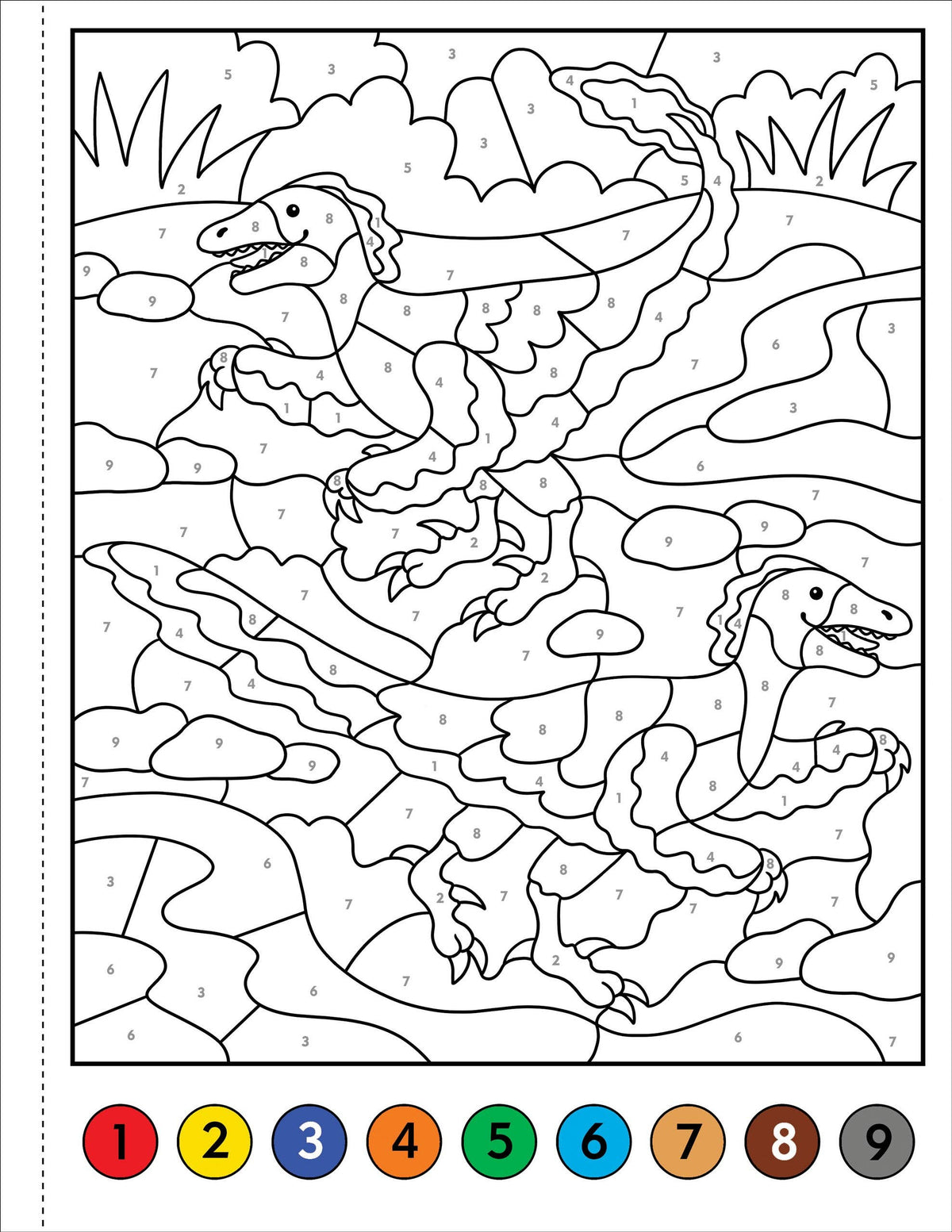 My First Color-by-Number! Dinosaurs