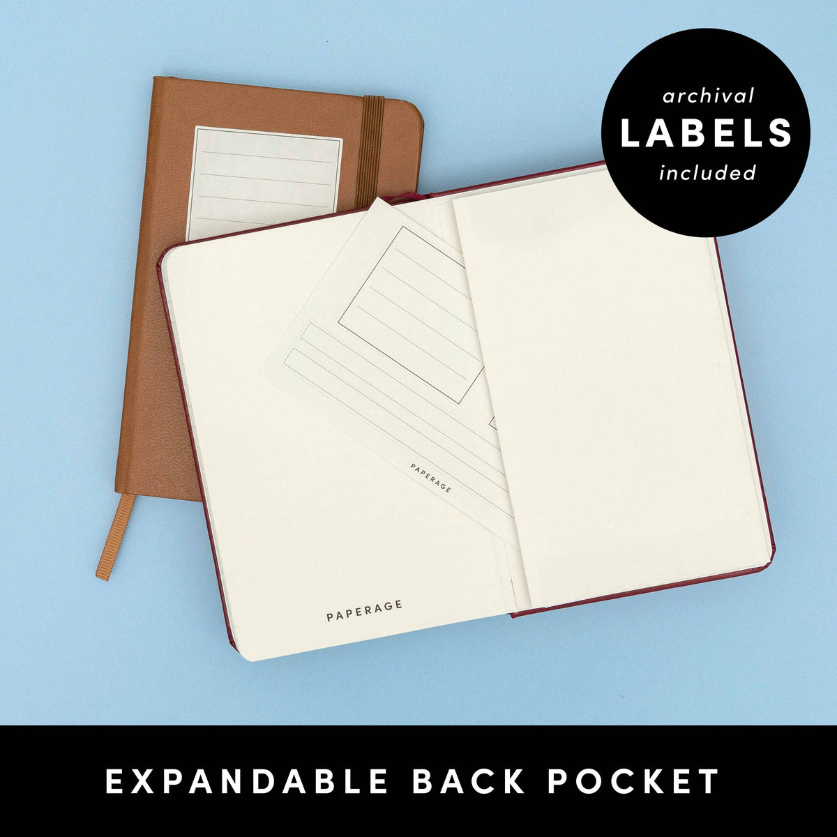 Paperage Pocket Size Casebound Lined Journal Notebook