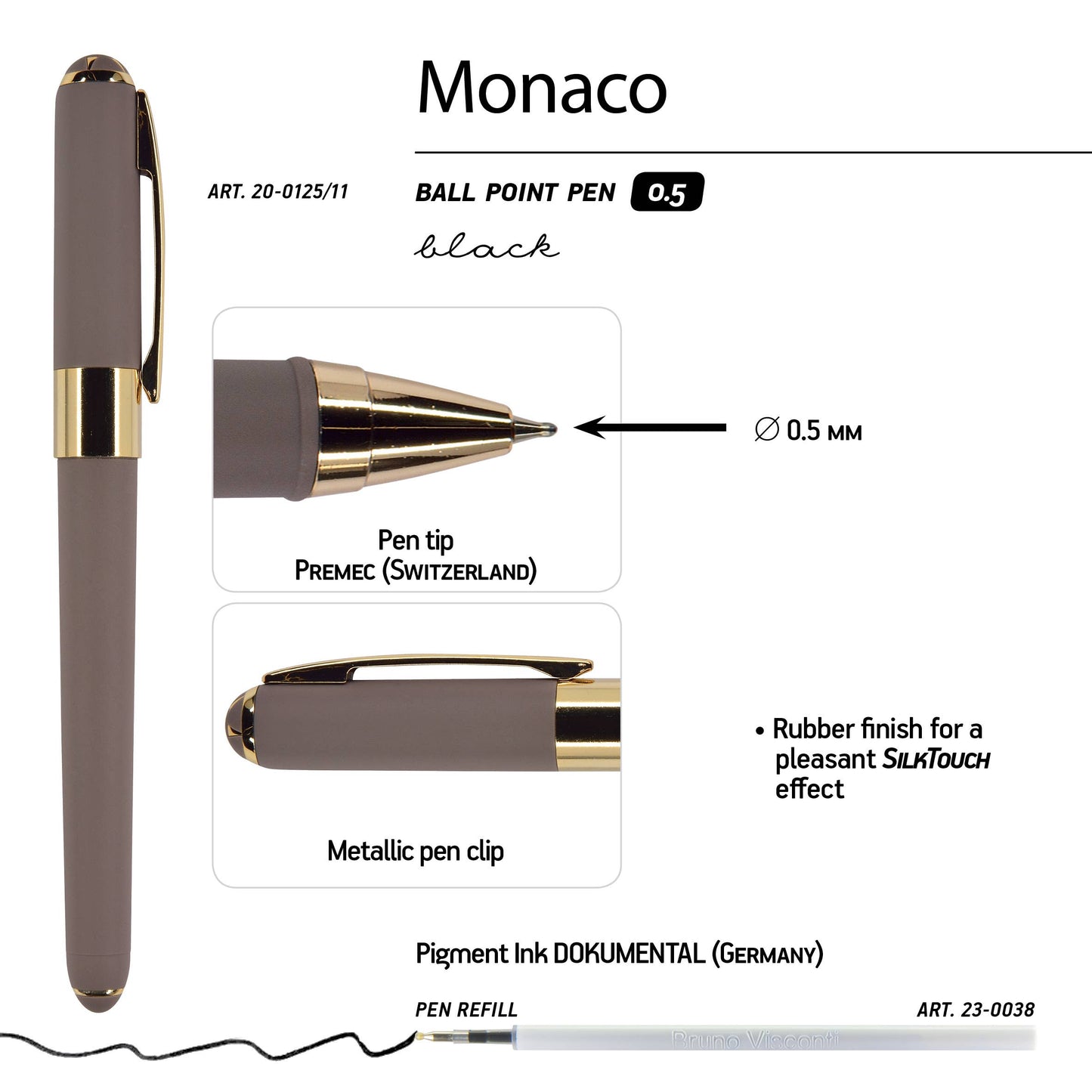 Monaco Pen - Grey Ballpoint