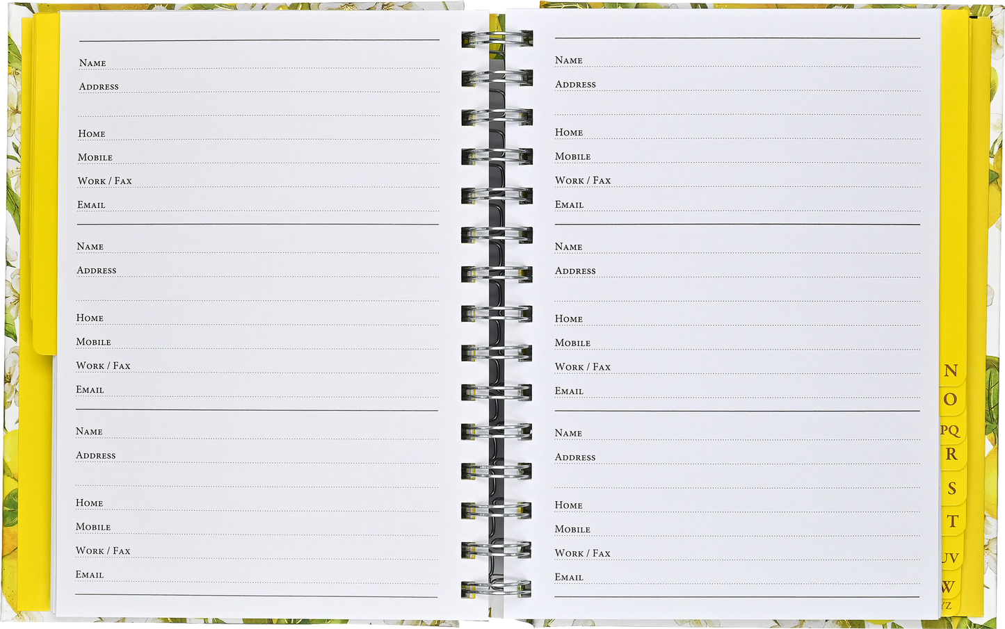 Amalfi Lemons Large Address Book