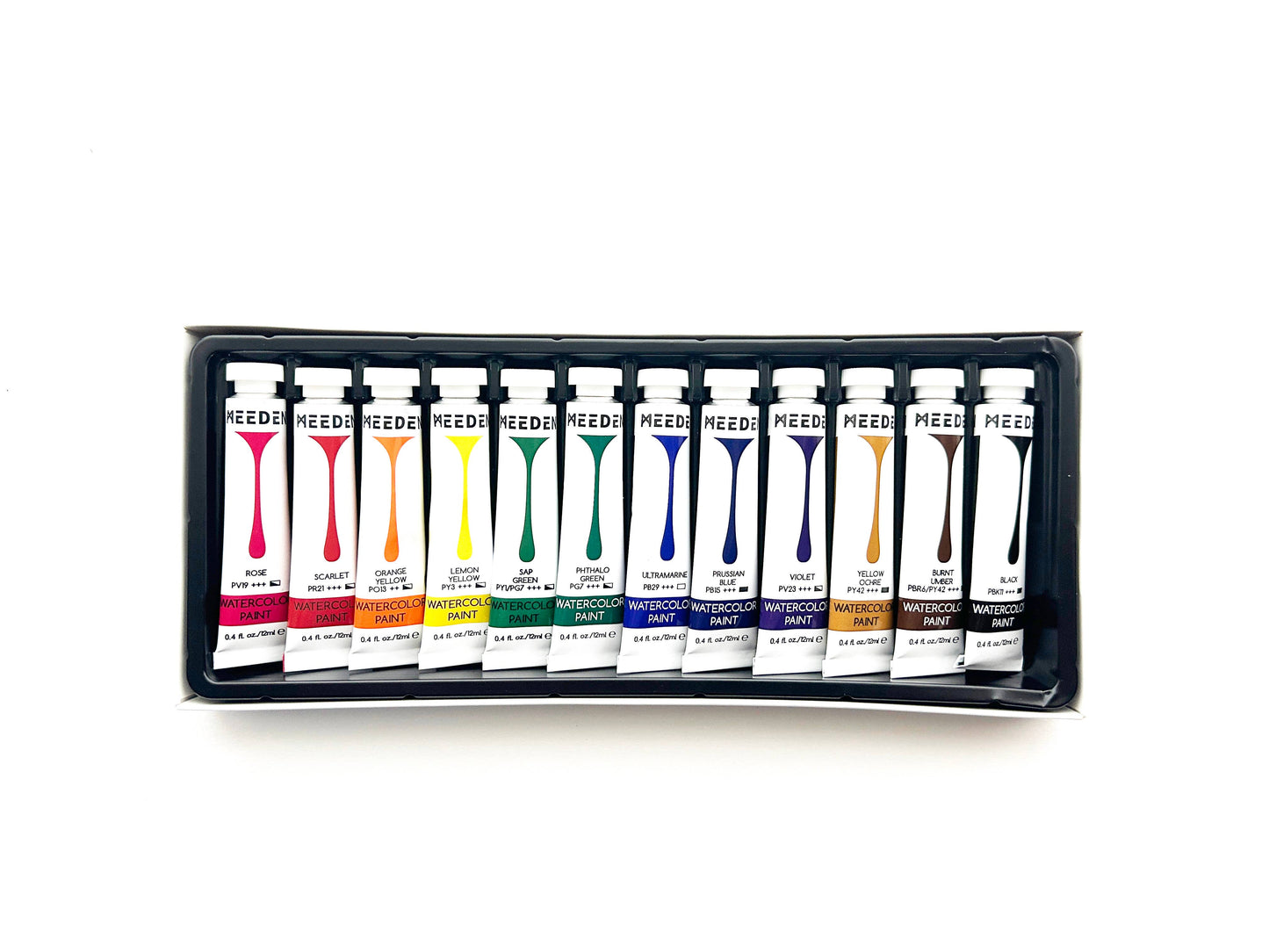 12-Color Watercolor Tube Paint Set Premium Art Supplies
