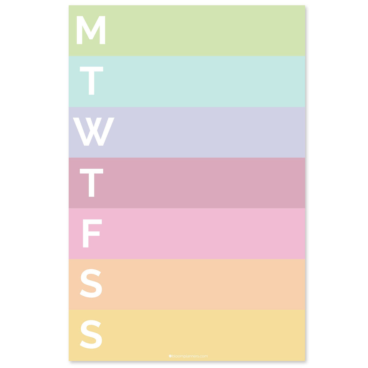 Rainbow Color Blocked Weekly Planning Pad 6x9 (TOP SELLING)