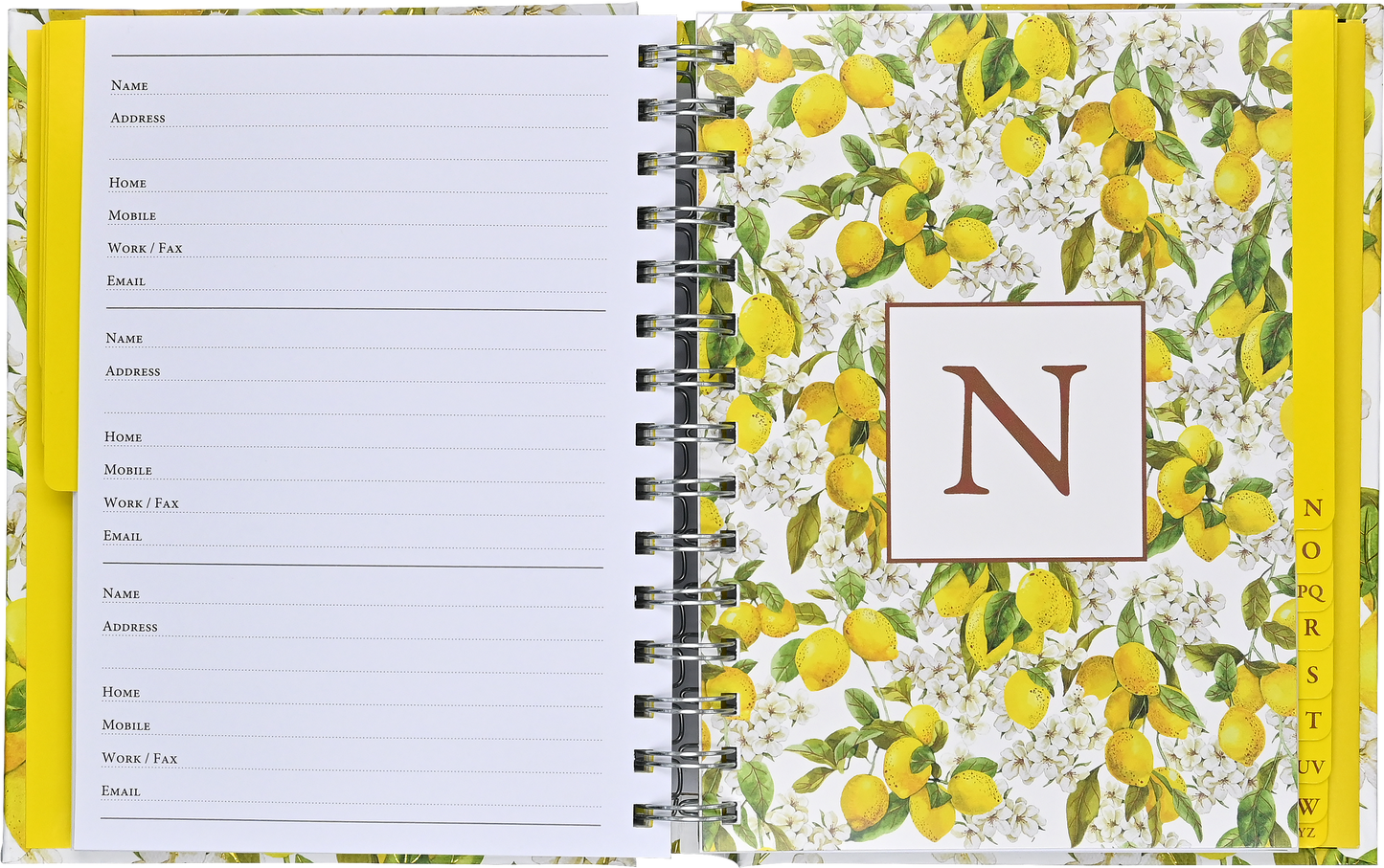 Amalfi Lemons Large Address Book
