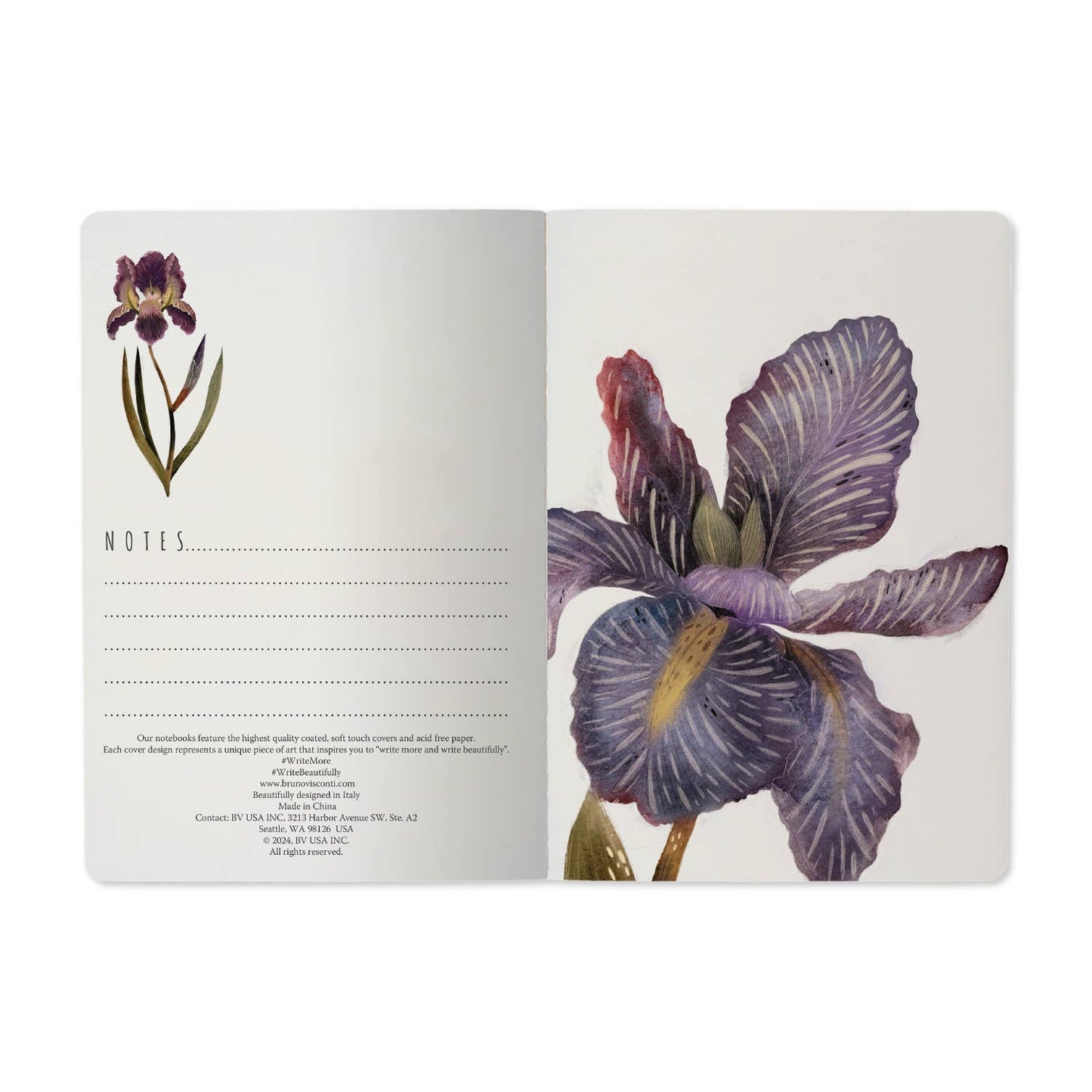 A-5 Notebook- Irises