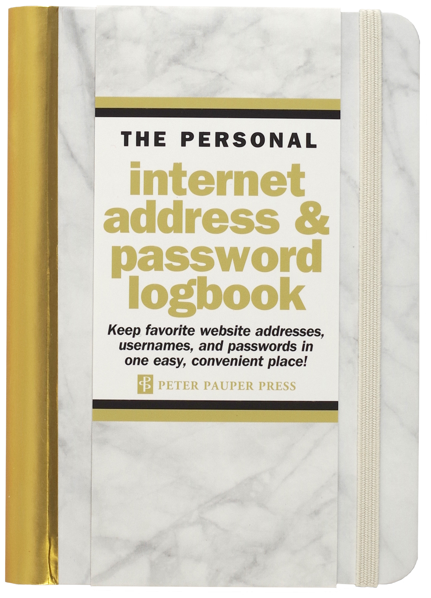 Marble Internet Address & Password Logbook – Bourbon & Bacon