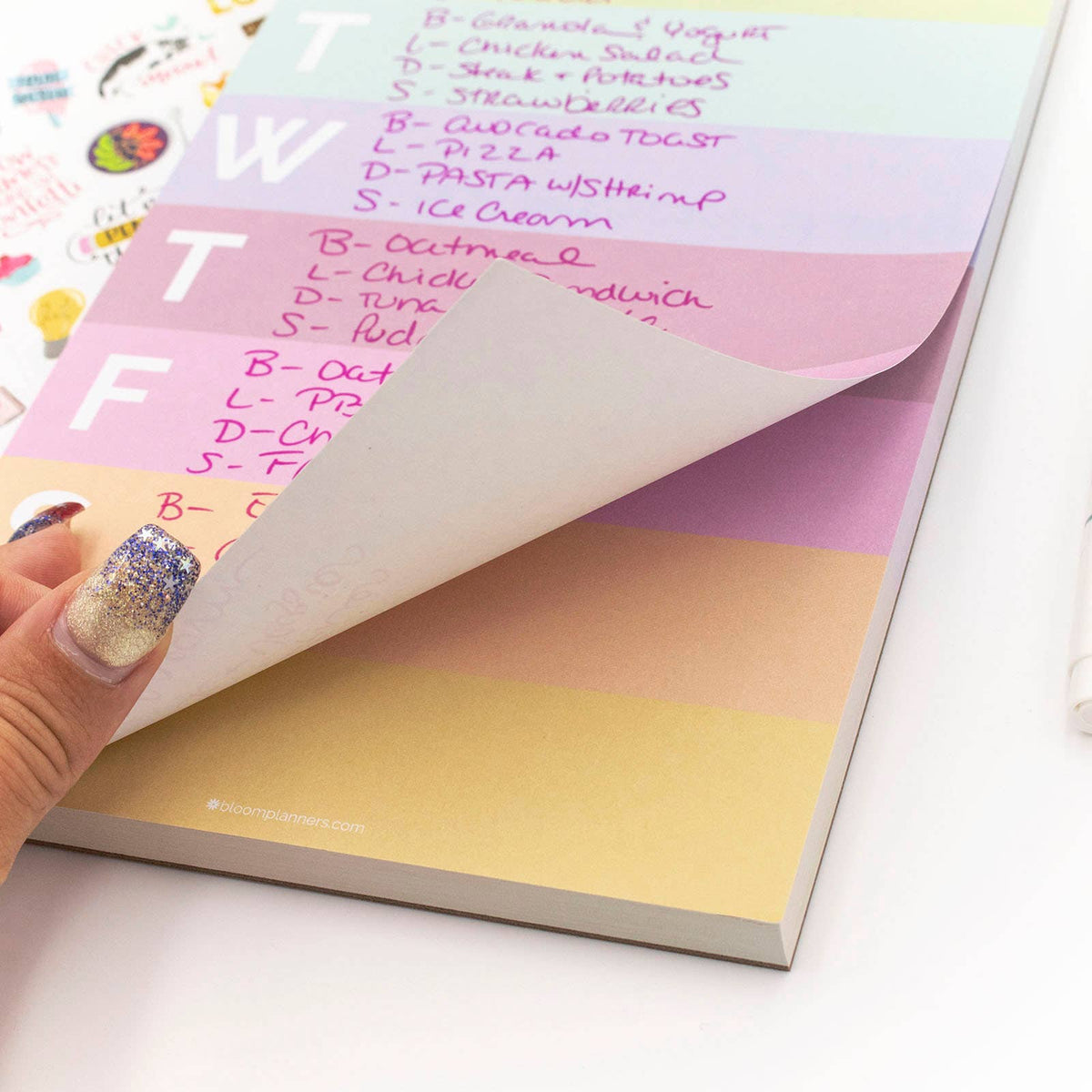 Rainbow Color Blocked Weekly Planning Pad 6x9 (TOP SELLING)