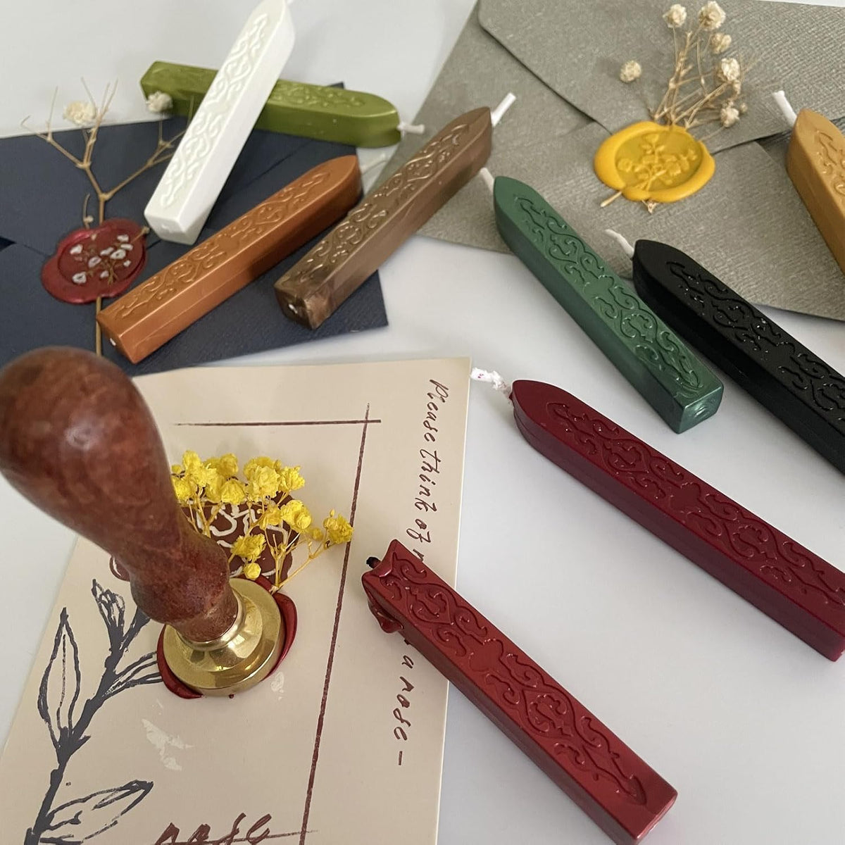 Sealing Wax Sticks with Wicks